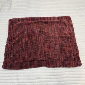 Pottery Barn Velvet And Knit Pillow Cover With Buttons Red 23x29"
